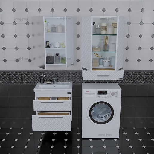 СанТа Шкаф для ванной Калипсо 60 NEW – картинка-3