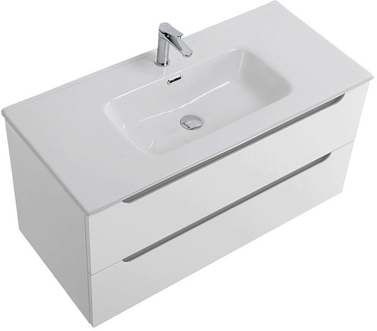 BelBagno Тумба под раковину Etna 100 подвесная белая матовая – фотография-4