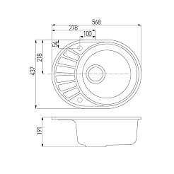 Акватон Кухонная мойка "Чезана" 1A711232CS080 без комплектации – фотография-2