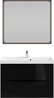 Водолей Мебель для ванной Лайт 90 подвесная черная