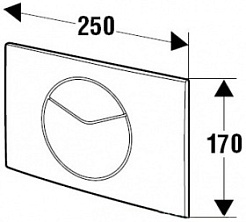 Schwab Кнопка смыва Point Duo матовый хром – фотография-2