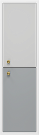 Brevita Шкаф пенал Анастейша 35 R серый/белый – фотография-1