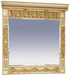 Misty Зеркало для ванной Беатрис 100 бежевая патина – фотография-1