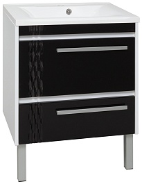 Runo Мебель для ванной Мира 75 черная – фотография-3