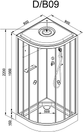 DTO Душевая кабина B09S с электрикой – фотография-24