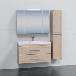 СанТа Тумба с раковиной Венера 100 дуб бежевый – фотография-5