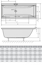 Alpen Акриловая ванна Cleo 150x75 – фотография-5