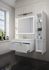 Sanflor Тумба с раковиной Ванесса 95 Piano подвесная белая – фотография-9