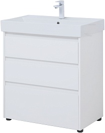 Aquanet Тумба под раковину Nova Lite 75 белая глянцевая – фотография-4