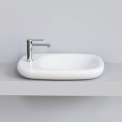 Ambassador Раковина накладная Diamand 54 белая глянцевая – фотография-3