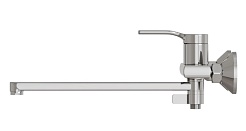 Mixline Смеситель для ванны и раковины 35k ML40-02 "Flat" – фотография-3