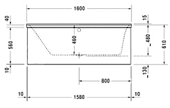 Duravit Акриловая ванна "P3 Comforts 700371000000000" L 160х70 – фотография-3