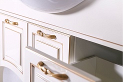 ASB-Woodline Тумба с раковиной Эмили 105 бежевый/ патина золото – фотография-6