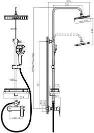 Rossinka Душевая система RS27-45 хром – фотография-2