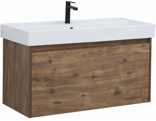 Aquanet Тумба с раковиной Nova Lite 100  дуб рустикальный – фото-1
