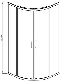 Aquatek Душевой уголок Ария 80x80 AQ ARI RO 08020BL профиль черный стекло прозрачное – фотография-6