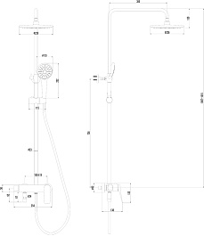 Lemark Душевая система Bronx LM3762GM графит – фотография-2