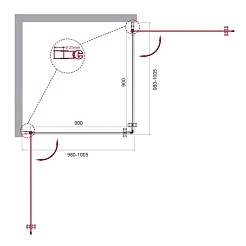 BelBagno Душевой уголок Etna 100/100 ETNA-A-2-100-C-Cr стекло прозрачное – фотография-8