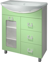 Какса-а Тумба с раковиной "Витраж-Цвет 70" фисташка – фотография-1