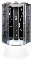 DTO Душевая кабина BМ4590 BLACK с гидромассажем