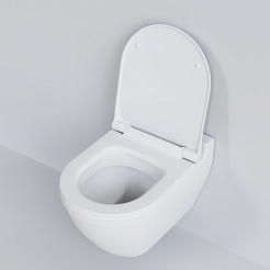 Ambassador Сиденье для унитаза Nord тонкое белое матовое – фотография-6