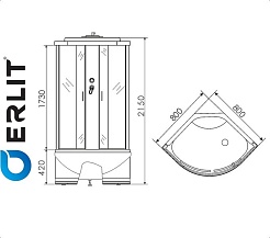 Erlit Душевая кабина ER 3508TP-C3-RUS – фотография-6