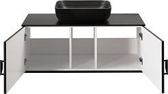 Brevita Мебель для ванной Richard 105 подвесная черная матовая – фотография-4