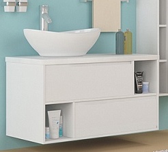 Mixline Тумба под раковину Аврора 90 белая – фотография-1