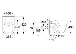 BelBagno Унитаз приставной ALPINA BB10100CB – фотография-2