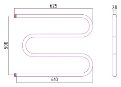 Стилье Полотенцесушитель М-образный 50х65  – фотография-3