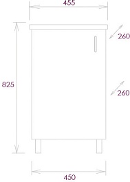 Onika Тумба под раковину Тимбер 45 L белая матовая/дуб сонома – фотография-4