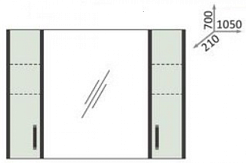 Какса-а Зеркало-шкаф Винтер 105 – фотография-4