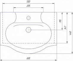 Какса-а Умывальник Элегия 60 – фотография-2