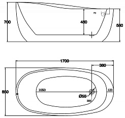 BelBagno Акриловая ванна BB50-1700 – фотография-5