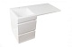 Style Line Тумба с раковиной подвесная Даллас 100 Люкс L, белая PLUS – фотография-16