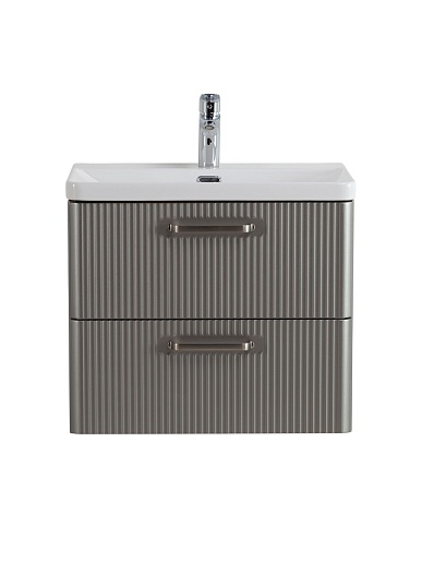 BelBagno Тумба с раковиной Due 50 подвесная Сатин ручки Матовый атласный никель – фотография-8