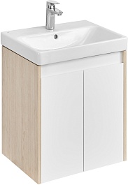 Акватон Мебель для ванной Сканди Doors 55 белая/дуб верона – фотография-8