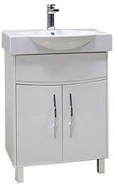 Акватон Мебель для ванной "Инфинити 65 Н" белая, зеркало-шкаф – фотография-4