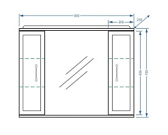 Stella Polare Мебель для ванной Концепт 80, 3 ящика, R – фотография-4