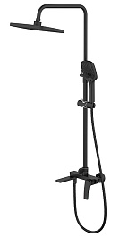 Azario Душевая стойка Conda AZ-K2411B черная матовая – фотография-1