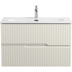 Cezares Тумба с раковиной Duet-N 80 подвесная CZR-8073-80 альпака брашированная – фотография-2