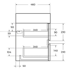 BelBagno Тумба с раковиной Molveno-46 80 подвесная bianco ghiaccio – фотография-11