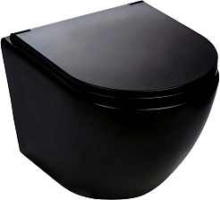 WeltWasser Унитаз подвесной Merzbach 043 MT-BL черный матовый – фотография-2