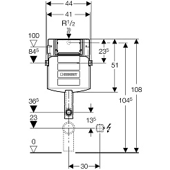Geberit Cмывной бачок скрытого монтажа Sigma 12 UP320 109.300.00.5 для унитазов – фотография-2