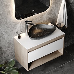 Teymi Раковина накладная Ellie W 60 T50592 черный мрамор – фотография-2