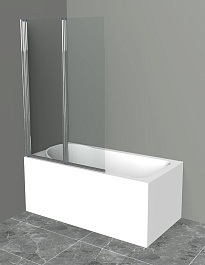 BelBagno Шторка на ванну 120/150 UNO-V-2-120/150-C-Cr – фотография-1