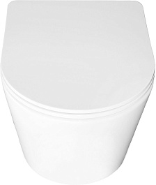 Azario Унитаз подвесной Teramo AZ-0053 SP безободковый белый – фотография-6