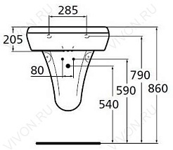 Ideal Standard Полупьедестал для раковины Areal W312401 – фотография-3