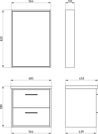 ASB-Mebel Мебель для ванной Монца 60 подвесная дуб золотой – фотография-15