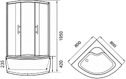 Parly Душевой уголок ZE80 – фотография-2